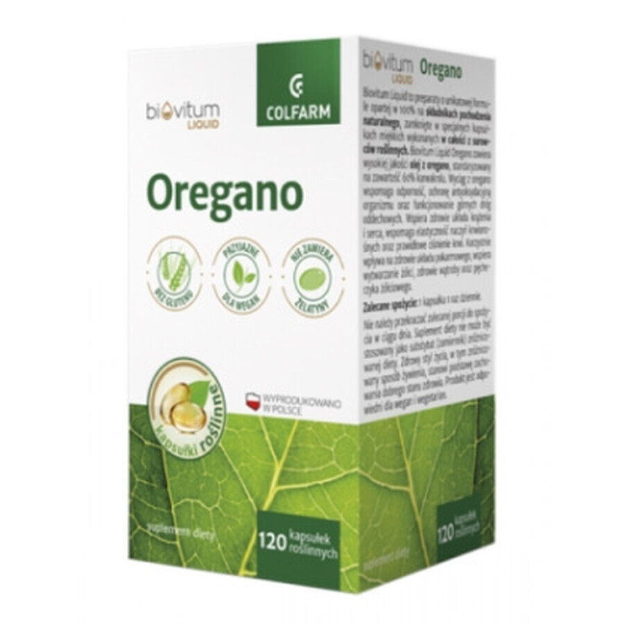 Vloeibaar oregano Biovitum, 120 capsules