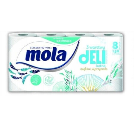 Mola, papel higiénico delicado, 8 rollos