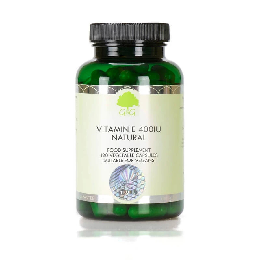 Vitamina E 400UI (D-alfa natural), 120 cápsulas, G&G