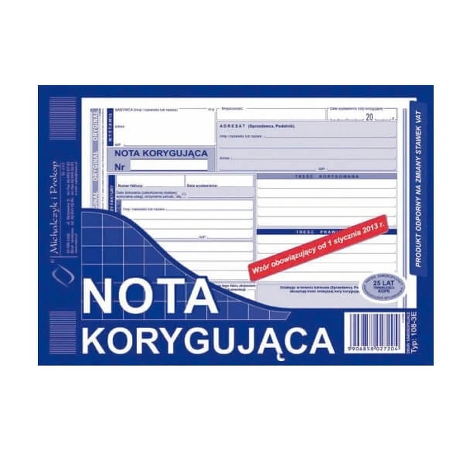 Correction note A5, 80 sheets