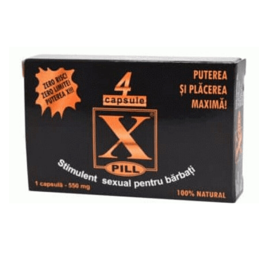 X-Pill, 4 gélules, Sichuan Wolong Pharmaceutical