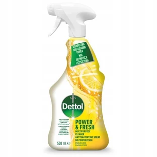 Dettol Power  amp; Fresh Antybakteryjny spray do powierzchni Cytryna, 500ml