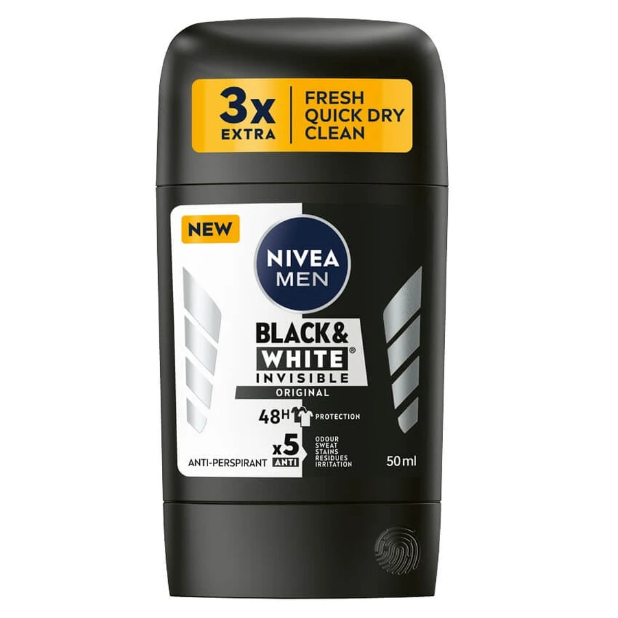 Nivea Men Black amp;White Invisible Original Antyperspirant w sztyfcie, 50ml: ceny i cechy