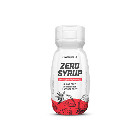 Jarabe Zero Fresa, 320 ml, BioTechUSA