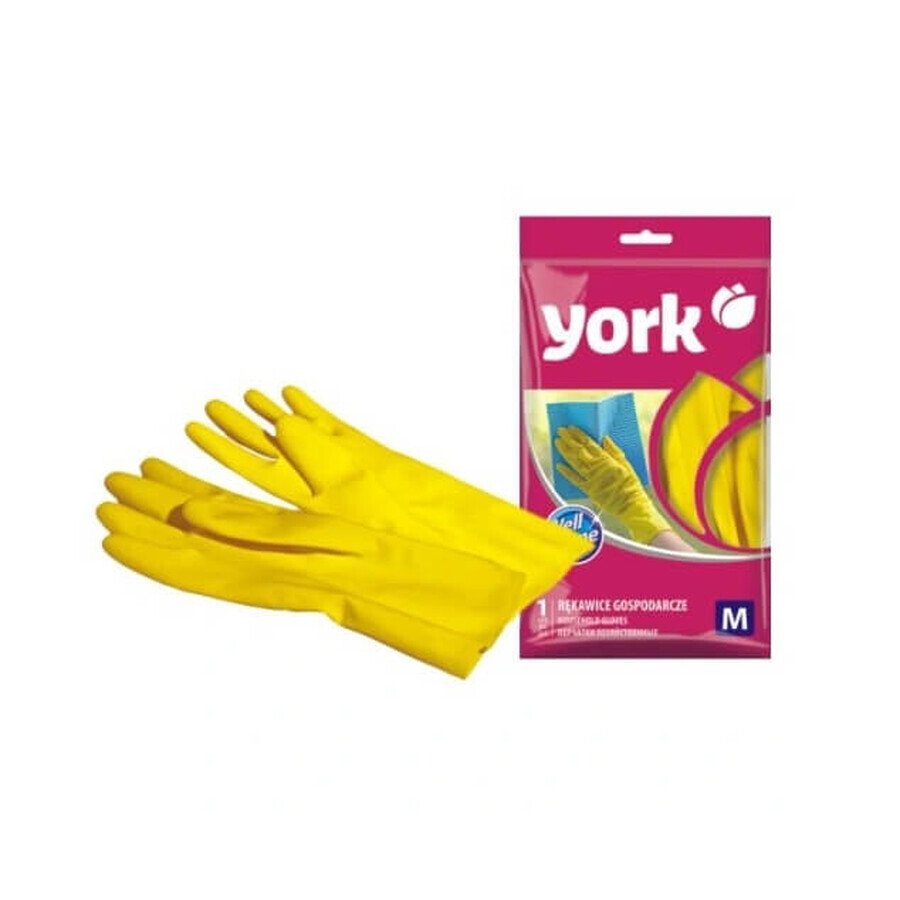 York, Guantes de goma para el hogar talla M