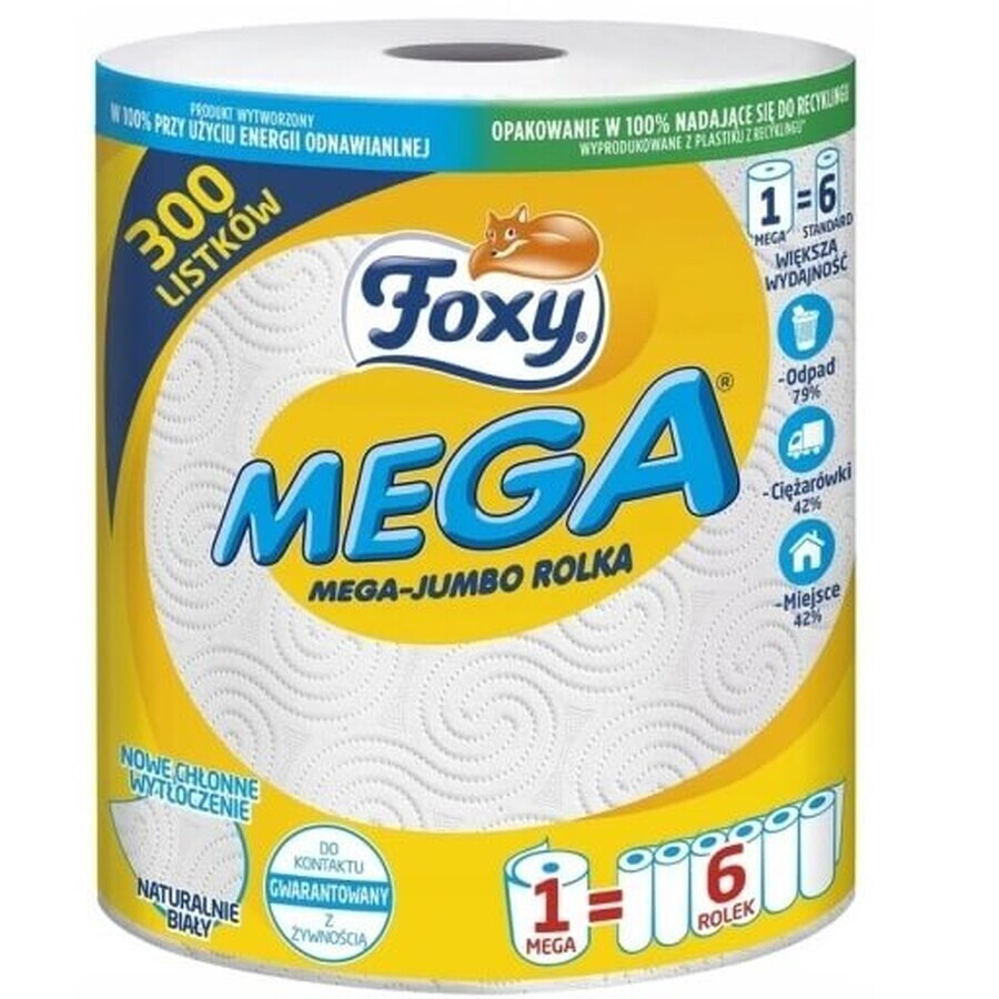 Toalla de papel Foxy Mega, 1 rollo