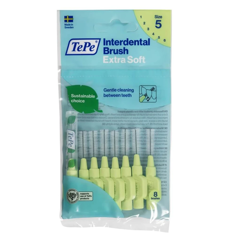 TePe Spazzolini interdentali extra morbidi 0,8 mm verde chiaro, 8 pz.
