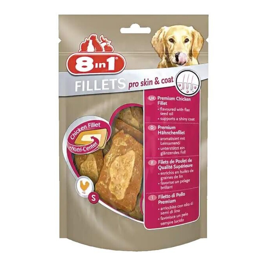 8in1, Filets, Snack für Hunde mit Huhn, 80g