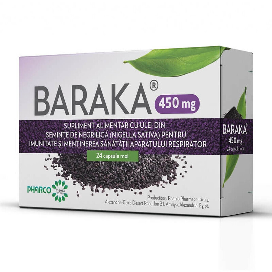 Baraka, 450 mg, 24 softgels, Pharco