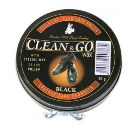 Lustrato de zapatos, Clean amp;Go, negro, 40g