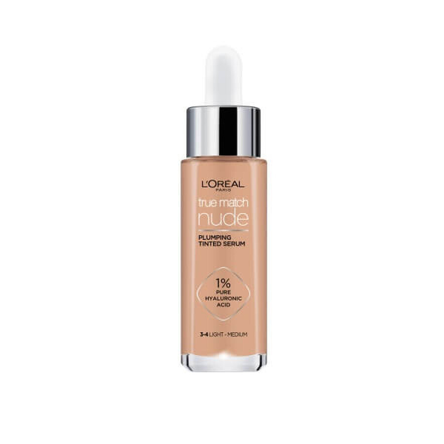 L'Oreal Paris True Match Nude Concentrated Serum in Subcutaneous 3-4 Light Medium, 30ml