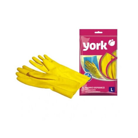 York, Guantes de goma para el hogar talla L