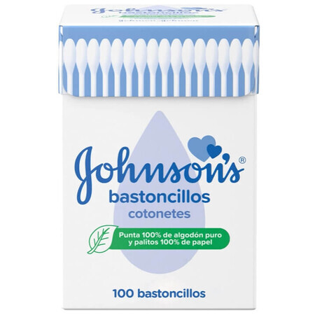 Johnson's, Bastoncillos bastoncillos de algodón, 100 unidades