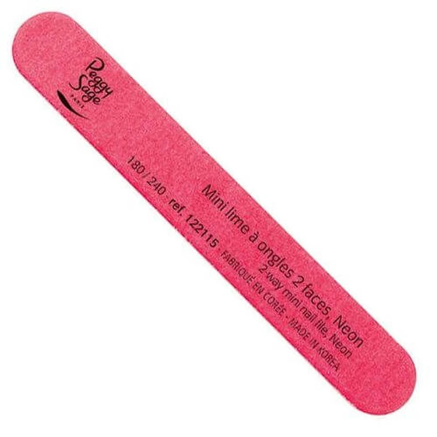 Peggy Sage mini lima de uñas recta de papel 180/240 rosa, 1 ud.