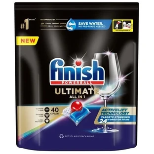Finish Quantum Quantum All in 1 Ultimate cápsulas lavavajillas pastillas frescas 40 uds.