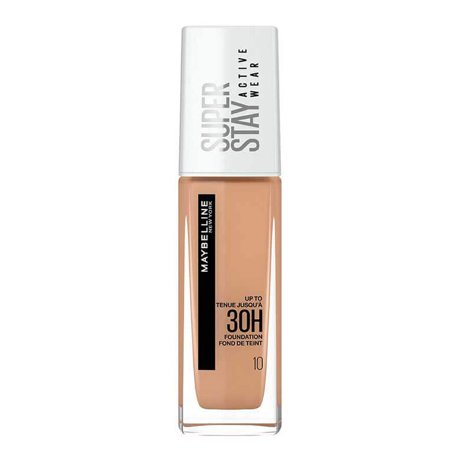 Maybelline Super Stay Active Wear Foundation 30H Face Color 10 Ivory, 30ml