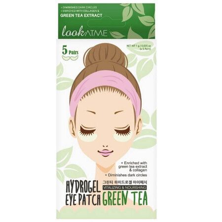 Look At Me Hydroel eye patches with green tea extract, 5 pairs