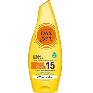 Emulsione solare Dax con burro di cacao e olio di argan SPF15, 175ml