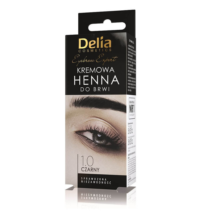 Delia Wenkbrauw Expert Wenkbrauwcrème Henna Wenkbrauwcrème 1.0 zwart, 15ml