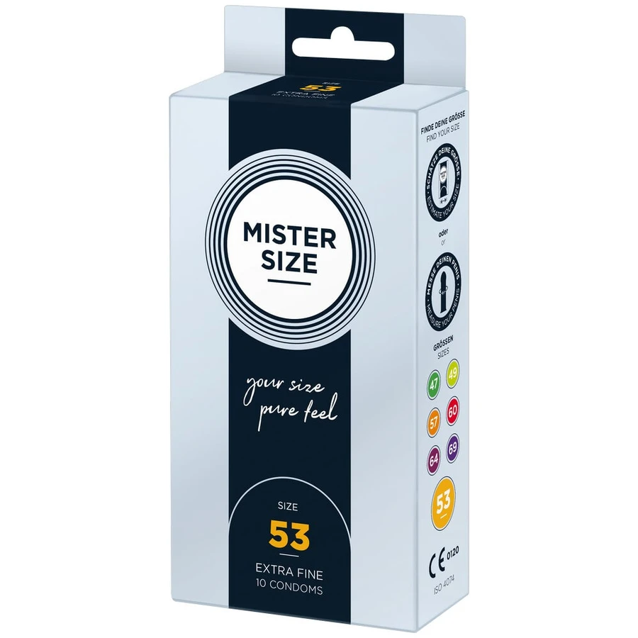 Preservativos Mister Size, 53 mm, 10 unidades