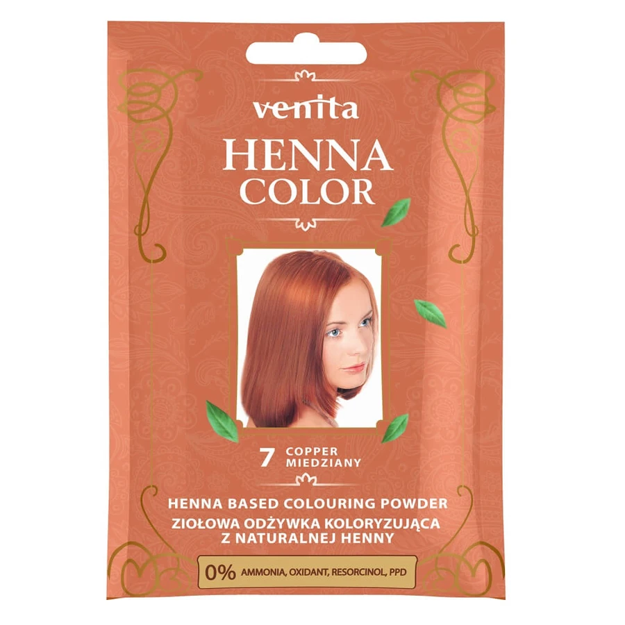 Venita Henna Color Loțiune de colorare cu henna pe bază de plante 7 cupru