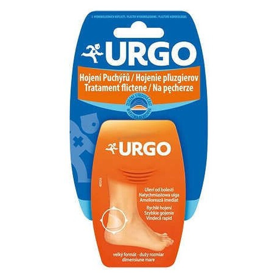 Urgo, pe un împingător, dimensiune mare, 5 plasturi - Termen lung de valabilitate!