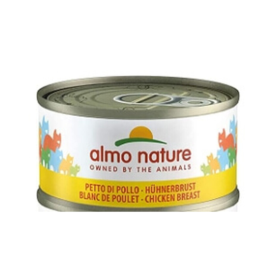 Almo nature, Comida para gatos, pechuga de pollo, 70g