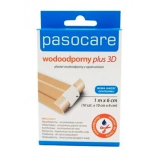 Plasturi, impermeabili cu pansament 3D Plus Pasocare, 1mx6cm, 10 buc x 10cmx6cm, 1 buc - Rezistență lungă!