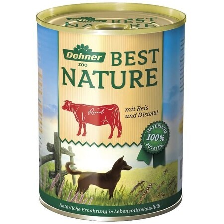 Dehner, Best Nature, Comida húmeda para perros, ternera y centeno, 400g