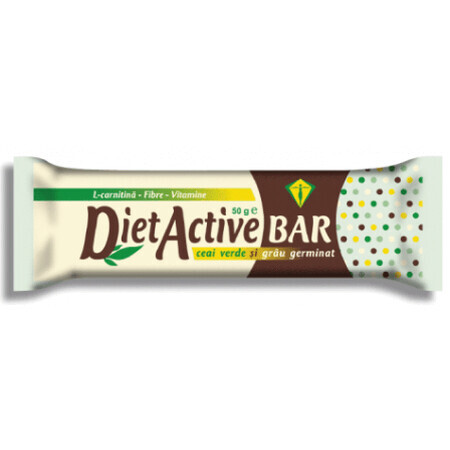 Barrita Diet Active Té Verde y Trigo Germinado, 50 g, Fit Active Nutrition