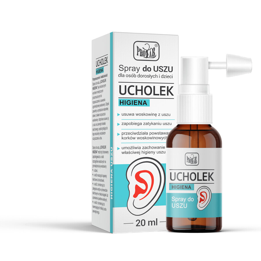 Ucholek Hygiene Spray para la higiene del oído 20 ml - ¡Larga duración!