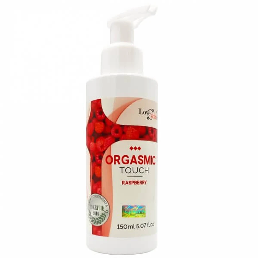 Love Stim Orgasmic Touch Aceite íntimo con sabor a frambuesa, 150 ml