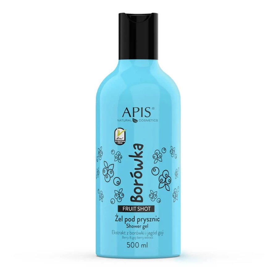 Apis Fruit Shot el de duș cu afine, 500ml