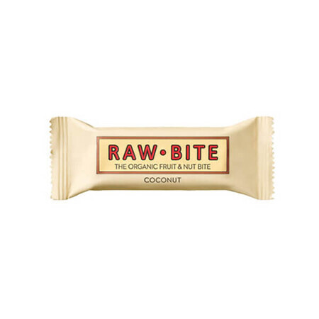 Barrita de fruta ecológica, nueces y coco, 50 g, Raw Bite