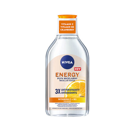 Nivea Loción Micelar Energética con 3 antioxidantes, 400ml