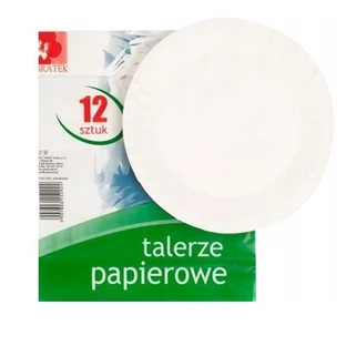 Bratek, Platos de papel desechables, 12 piezas