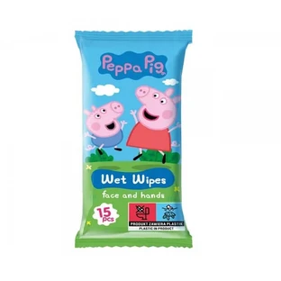 Peppa Pig Aardbeien gezichts- en zere doekjes, 15 stuks