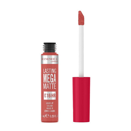 Rimmel Barra de Labios Duradera Mega Mate 600 Coral Sass, 7,4 ml