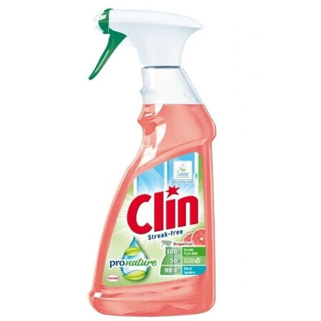 Clin, Pro Nature Limpiacristales con pomelo, 500 ml