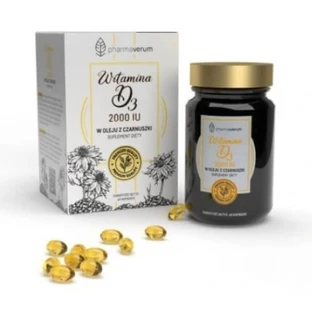 Vitamina D3 2000IU en aceite de comino negro, 60 cápsulas