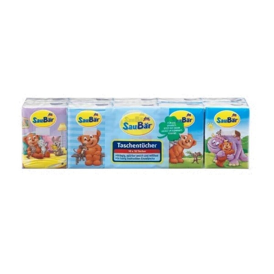 SauBear 4-laags servetten, 10 stuks