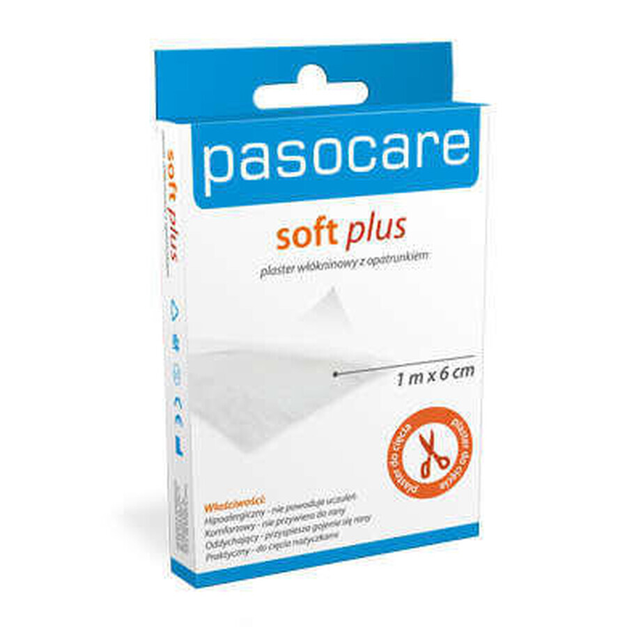 Pasocare Soft Plus, Apósito de vellón, 1 m x 6 cm, 1 ud - ¡Larga duración!