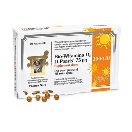 Bio-Vitamin D3 D-Pearls 75mcg, 80 capsules