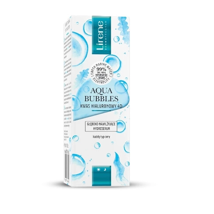 Lirene Aqua Bubbles Hyaluronsäure 4D Tiefenbefeuchtung Hydro-Serum 30 ml