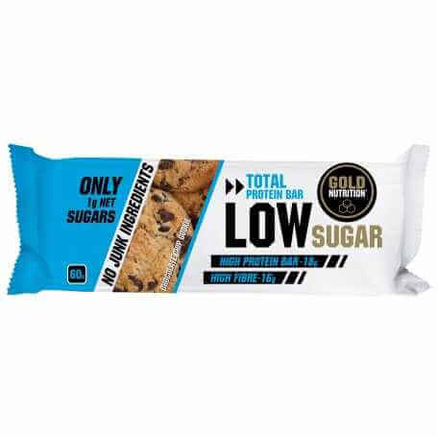 Barrita de proteínas con sabor a galleta de chocolate, 60 g, Gold Nutrition