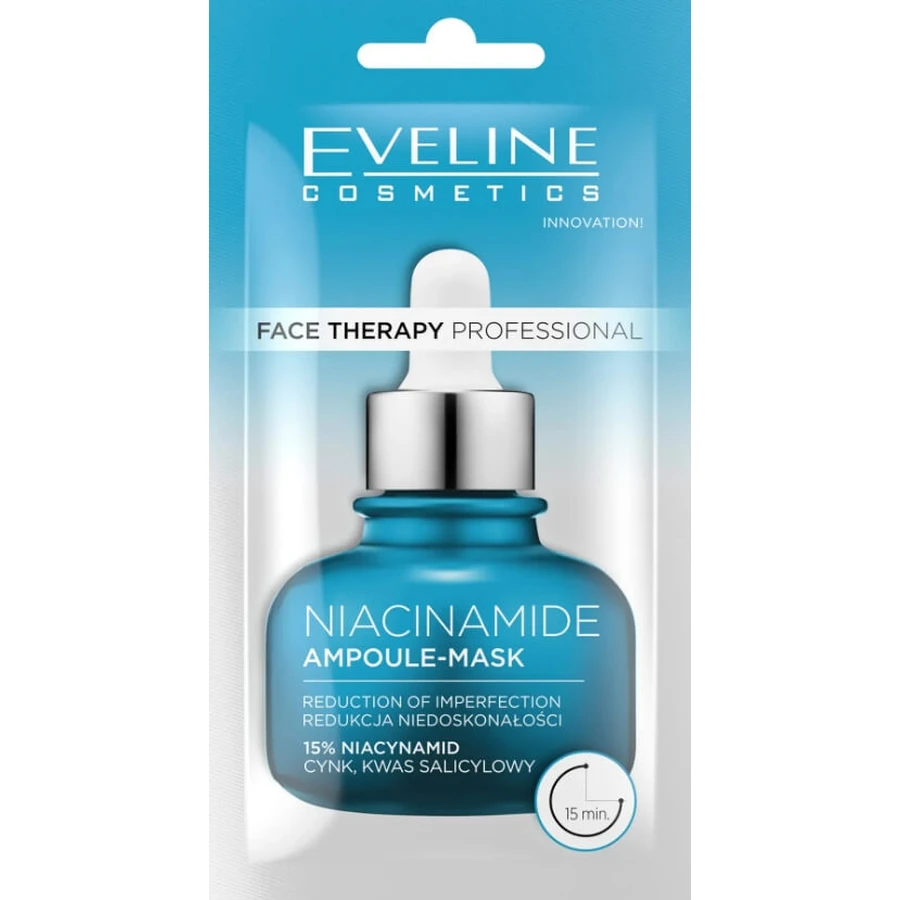Eveline Cosmetics, Face Therapy Professional, Mascarilla ampuka reductora de imperfecciones con niacinamida, 8 ml