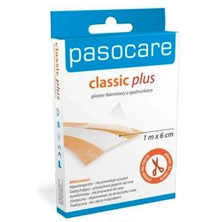 Pasocare Classic Plus Pflaster, 1m x 6cm, Classic Plus, 1 Stück - Lange Haltbarkeit!