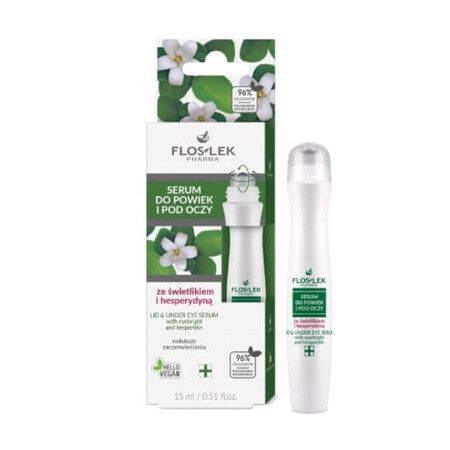 Floslek Pharma Suero para párpados y ojeras con onagra y hesperidina, 15 ml