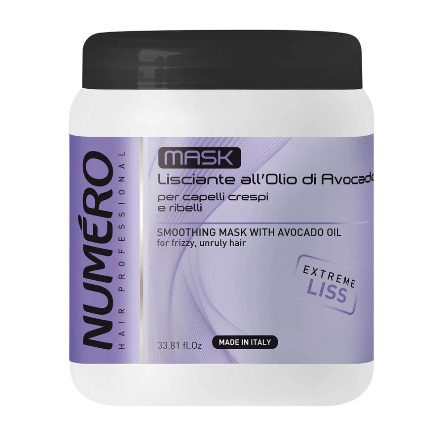 Numero Mascarilla alisadora con aceite de aguacate, 1000ml