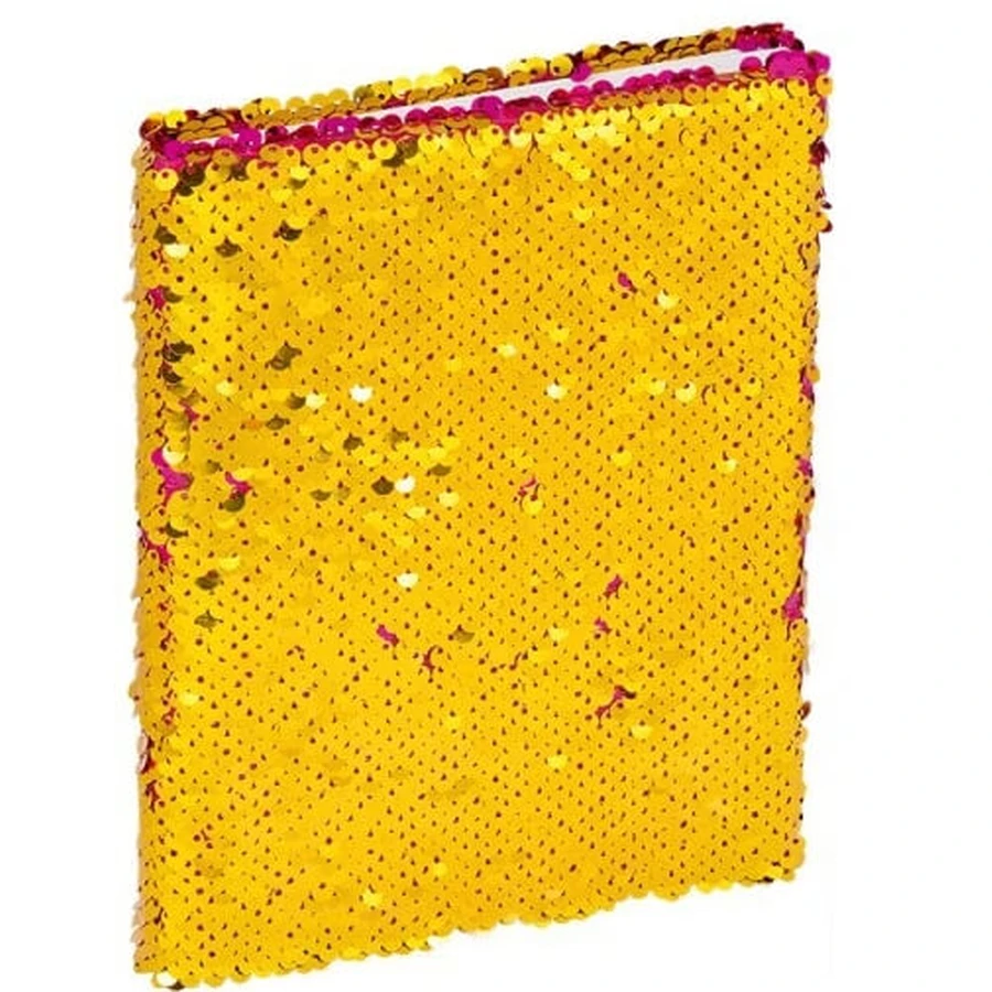 Cuaderno rosa y dorado con purpurina A5, 96 hojas